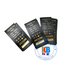 Printed black satin fabric clothing labels for bags